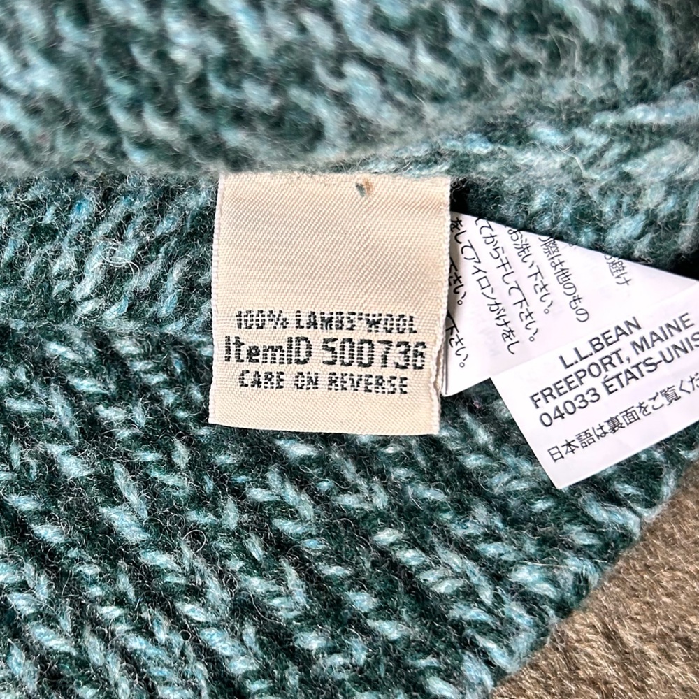 L.L. Bean Women’s Forest Green 100% Lambswool Sweater. Size M - Picture 6 of 7
